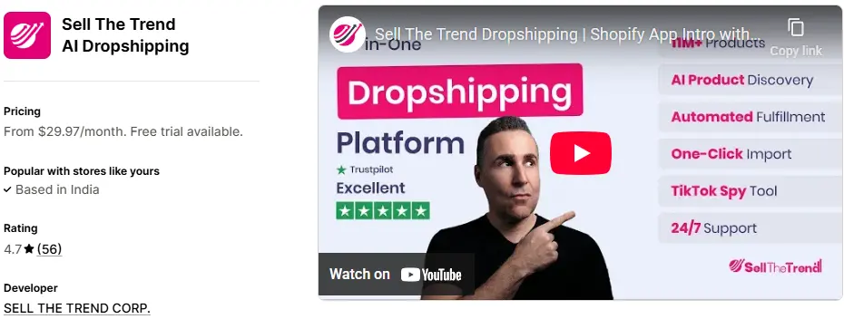 Sell The Trend AI Dropshipping