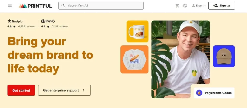 Printful Print on Demand Companies in USA
