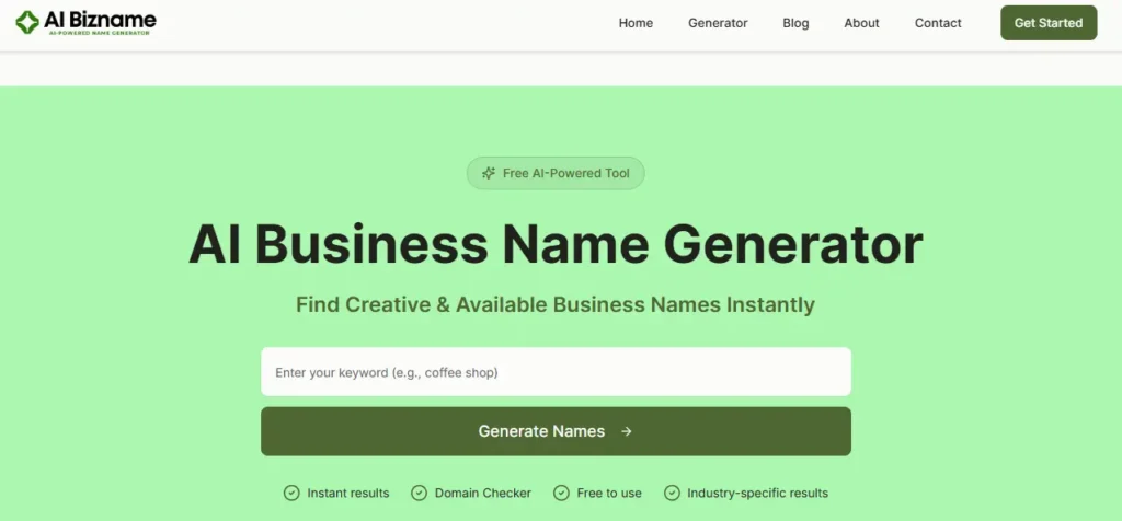 AI Bizname - AI Business Name Generator