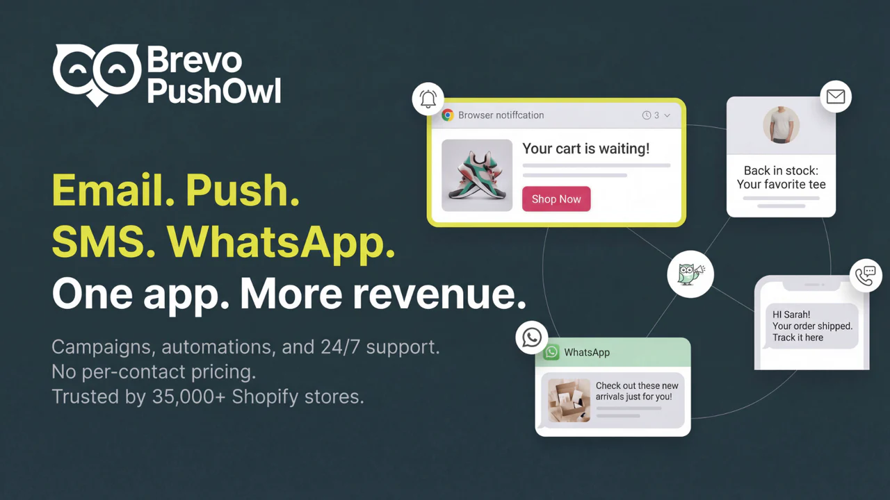 Brevo PushOwl Email,Push,SMS